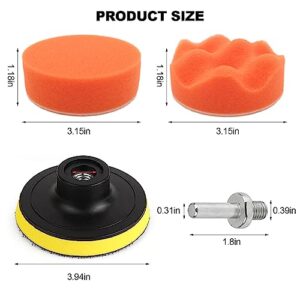 11 Pcs Polishing Pads Kit,3 Inch Sponge Buffing Pads, Buffer for Car Detailing, Polishing Wheel for Drill,Car Buffer Polisher Kit Drill Buffing Kit for Car Polishing, Waxing, Sealing Glaze (11pc)