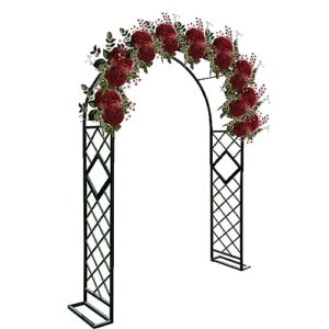 garden arch,garden arbor,rose archway,for climbing plant outdoor wedding christmas party decoration,weatherproof trellis rose,wedding arches white/black/green/brown (color : brown, size : w140cmxh23