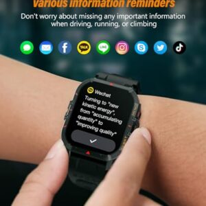 EarlySincere Smart Watch, 1.96''HD Full Touch Screen Bluetooth Call Outdoor Sports Watches with Waterproof Dust-Proof, Activity Fitness Tracker Blood Oxygen Sleep Monitor Pedometer for iOS Android