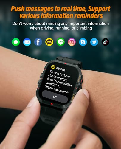 EarlySincere Smart Watch, 1.96''HD Full Touch Screen Bluetooth Call Outdoor Sports Watches with Waterproof Dust-Proof, Activity Fitness Tracker Blood Oxygen Sleep Monitor Pedometer for iOS Android