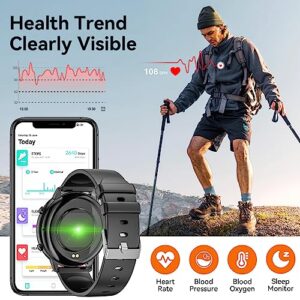 Smart Watch, Bluetooth Call Smartwatch for Men and Women,Monitoring Heart Rate/Sleep/Blood Oxygen/Pedometer,1.39-inch Fitness Tracker with Multiple Sports Modes,Smartwatches fit for IOS and Android