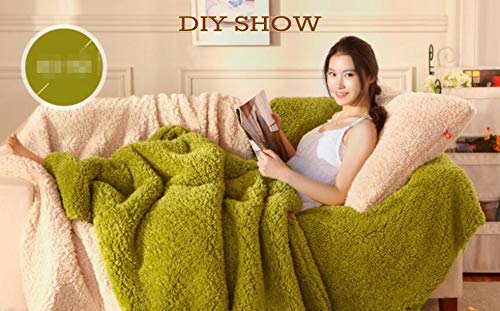 OURVER (14 Light Khaki) Celine lin One Skein Super Soft Warm Coral Fleece Fluffy Knitting Yarn Baby Blanket Yarn, 5 Rolls x100g