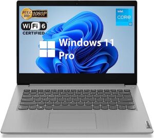 lenovo ideapad 3 laptop, 14" fhd display, dual-core intel i3-1115g4, 20gb ram, 1tb ssd, webcam, hdmi, 4 in 1 card reader, dolby audio, wifi 6, 7.5 hours battery life, windows 11 pro, grey, marspc