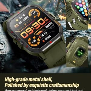 EarlySincere Smart Watch, 1.96''HD Full Touch Screen Bluetooth Call Outdoor Sports Watches with Waterproof Dust-Proof, Activity Fitness Tracker Blood Oxygen Sleep Monitor Pedometer for iOS Android
