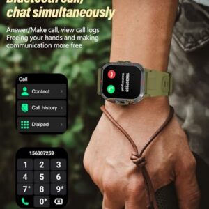 EarlySincere Smart Watch, 1.96''HD Full Touch Screen Bluetooth Call Outdoor Sports Watches with Waterproof Dust-Proof, Activity Fitness Tracker Blood Oxygen Sleep Monitor Pedometer for iOS Android