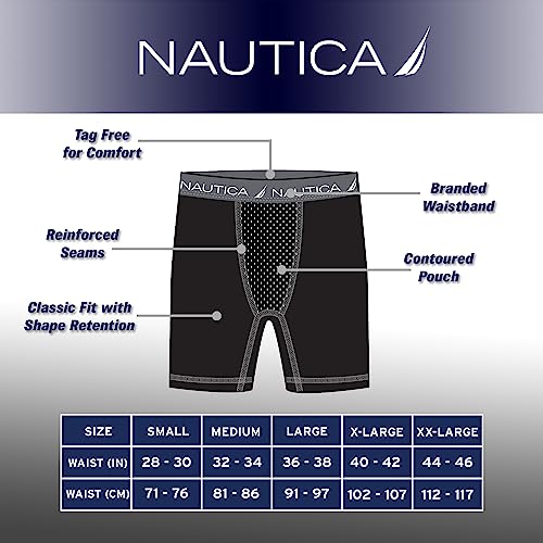 Nautica 3-Pack Mens Base Layer Short, Breathable Performance Compression Shorts Men, Biker Shorts Thigh Chafing Prevention (Small, Black/Black/Grey)