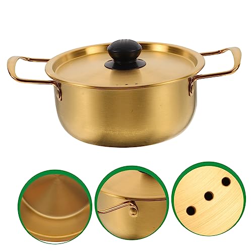 Stainless Steel Pot Instant Noodle Pot Shabu Aluminum Instant Stockpot Korean Ramen Korean Hot Pot Korean Cookware Kitchen Pot Big Pots for Cooking Kitchen Cookware Wok