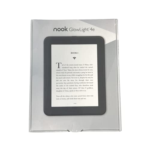 Barnes & Noble Nook Glowlight 4e eReader | 6" Touchscreen | 8GB | Black | BNRV1000 (Renewed)