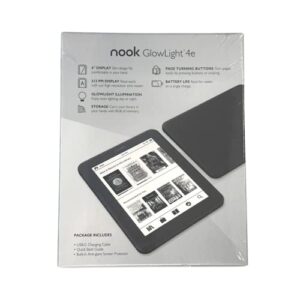 Barnes & Noble Nook Glowlight 4e eReader | 6" Touchscreen | 8GB | Black | BNRV1000 (Renewed)