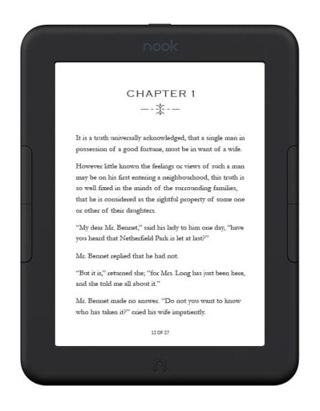 Barnes & Noble Nook Glowlight 4e eReader | 6" Touchscreen | 8GB | Black | BNRV1000 (Renewed)