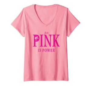 barbie - pink is power v-neck t-shirt