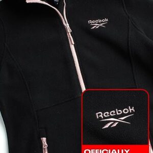 Reebok Women's Jacket - Polar Fleece Sweatshirt Jacket - Lightweight Coat for Women (S-XL), Size Medium, Black