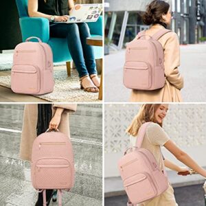 Laptop Backpack for Women, 15.6 Inch Travel Backpack for Women as Person Item Flight Approved, Waterproof Nurse Backpack, Computer Backpack Travel Bags Casual Daypacks for College, Business,Work