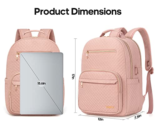 Laptop Backpack for Women, 15.6 Inch Travel Backpack for Women as Person Item Flight Approved, Waterproof Nurse Backpack, Computer Backpack Travel Bags Casual Daypacks for College, Business,Work