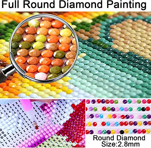 Apcufir Fall Diamond Painting Kits for Adults Beginners Round Full Drill 5D DIY Pumpkin Diamond Art Kits Sunflowers Picture Art for Home Wall Decor 12x16inch