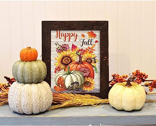 Apcufir Fall Diamond Painting Kits for Adults Beginners Round Full Drill 5D DIY Pumpkin Diamond Art Kits Sunflowers Picture Art for Home Wall Decor 12x16inch