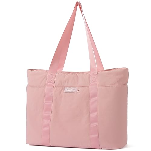 BOSTANTEN Tote Bag for Women Large Purses Shoulder Handbags With Yoga Mat Buckle For Work Travel Gym Pink