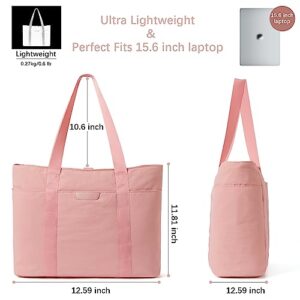 BOSTANTEN Tote Bag for Women Large Purses Shoulder Handbags With Yoga Mat Buckle For Work Travel Gym Pink