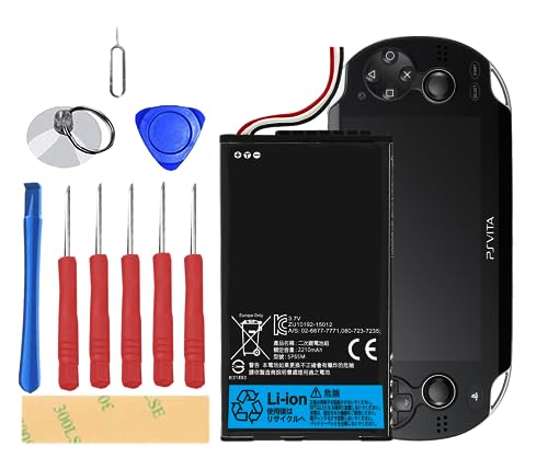 HamnaKhu SP65M 3.7V 2210mAh Battery Replacement for Sony SP65M Playstation PS Vita PCH-1001 PCH-1101 1003 1103 Battery,with Repair Tool Kit