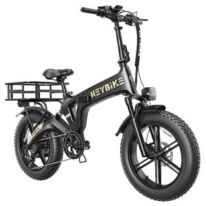 Heybike Tyson Folding Electric Bike for Adults, [Unibody Magnesium Alloy] 750W 28MPH 20'' Fat Tire Ebike with 48V 15Ah Removable Battery,Dual Hydraulic Suspension, Upgrade Hydraulic Brake