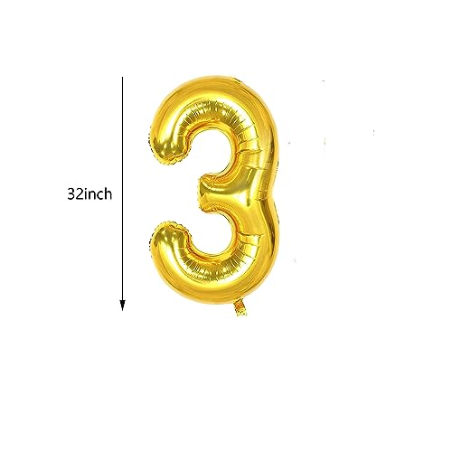 32 Inch Gold 30 Number Balloons for 30th Birthday Party Decorations,Jumbo Foil Helium Balloons for 30 Party Decoration