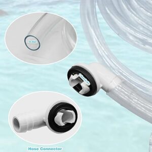 3Ft Portable Air Conditioner Drain Hose, 3/5 Inch Leakproof AC Drain Hose Kit, Universal AC Drain Hose Drain Pipe Replacement with Hose Connector and Clamp, Window Air Conditioner Unit Parts