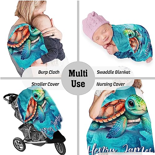 Jump Up Personalized Turtle Baby Blanket,Turtle Blankets,Sea Turtle Baby Blanket,Turtle Throw Blanket,Fleece Turtle Blanket,Baby Turtle Plush Blanket,Turtle Security Blanket,Baby Blanket for Boys