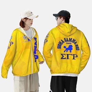 BEYLI Sigma Gamma Rho Sun Protection Hoodie, Lightweight Athletic Long Sleeve Sun Protection Hoodie for Men and Women (XXL, style 2)