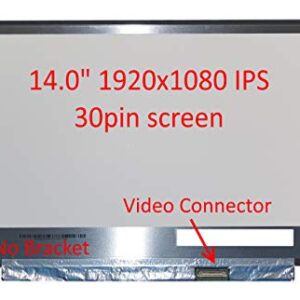 FULLCOM New LCD Replacement Screen 14.0 Inch N140HCA-EBA FHD 1920x1080 IPS 30 Pin Glossy Compatible with B140HAN03.8/B140HAN03.6/N140HCA-EBA/N140HCE-GP2 for Laptop/Display/Screen/LCD Application