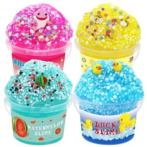 kids party favors foam ball slime kit 150ml x4,stress relief toys, birthday gifts, party favors for girl boys 6 7 8 9 10 11 12