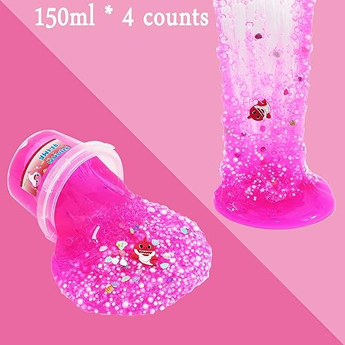 Kids Party Favors Foam Ball Slime Kit 150ml x4,Stress Relief Toys, Birthday Gifts, Party Favors for Girl Boys 6 7 8 9 10 11 12