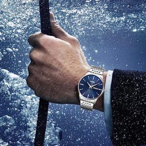 Diamond Watches for Men, Men Male Golden Big Face Business Dress Watch Waterproof LuminousLuxury Casual Quartz Analog Watches with Day Date Calendar and Stainless Steel Band
