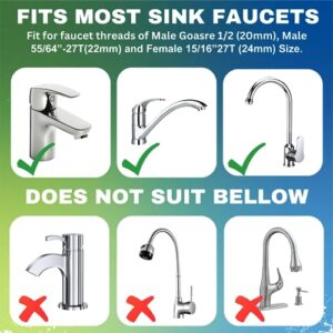 1080°Free Rotating Faucet Extender(, Universal Swivel Robotic Arm Swivel Extension Faucet Aerator with 2 Water Outlet Modes,Brass Faucet Attachment for Kitchen Bathroom Sink(Oil Rubbed Bronze)