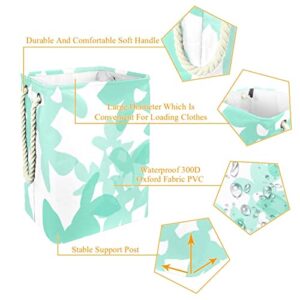 Waterproof Laundry Baskets Tall Sturdy Foldable Leaf Print Hamper for Adult Kids Teen Boys Girls in Bedrooms Bathroom