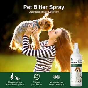 MXYOO Bitter Spray for Dogs to Stop Chewing,No Chew Spray for Puppies and Cats,Powerful Bitter Deterrent Stop Pets from Chewing on Furniture,Shoes,No Licking of Fur,Bandages,Wounds