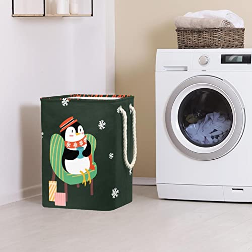 Waterproof Laundry Baskets Tall Sturdy Foldable Christmas Print Hamper for Adult Kids Teen Boys Girls in Bedrooms Bathroom