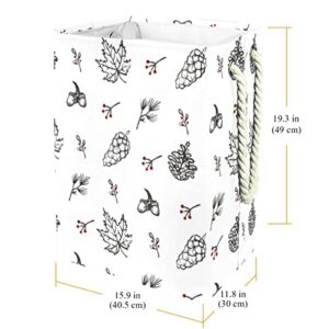 Waterproof Laundry Baskets Tall Sturdy Foldable Christmas Print Hamper for Adult Kids Teen Boys Girls in Bedrooms Bathroom