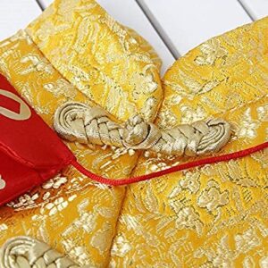 Harikaji Cat Clothes,New Year's Cloak Dog Clothes Red Pet Cheongsam Cloak Clothes for Cats Small Dogs Puppy(Gold,XS)