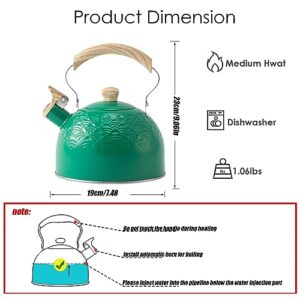 2.5L Teakettle for Stovetop Induction Stove Top,Suitable for gas stove, induction hob, electric stove, ceramic and halogen stove▂19 * 23cm/7.48"*9.06"