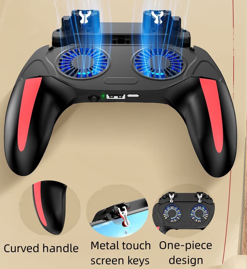 Mobile Game Controller Heat Sink Two-in-one Video Game Artifact Shooting Button Aim Trigger Joystick (Plug-in Models)
