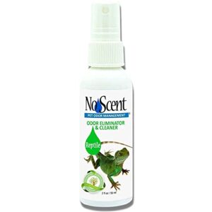 no scent reptile tank cleaner spray & pet odor management for bearded dragon, turtle, lizard terrarium freshener (2 fl oz / 59 ml)