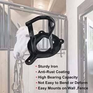XUANNIAO Horse Bridle Rack, Metal Bridle Bracket Halter Hanger, Horse Barn Supplies-Wall Mount Bridle Hook,(with Tubes and Screw), 2 Counts Black