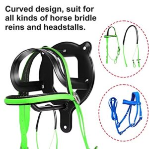 XUANNIAO Horse Bridle Rack, Metal Bridle Bracket Halter Hanger, Horse Barn Supplies-Wall Mount Bridle Hook,(with Tubes and Screw), 2 Counts Black