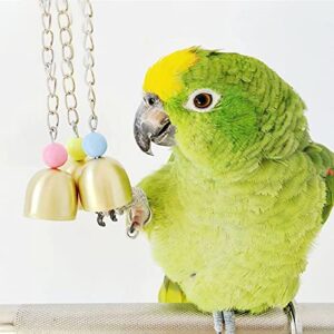 Digital Ornament B^ite Parrot Greys Toy Hanging Lovebird Cage Pet Bells Toy Parakeet Budgie Bird Decoration & Hangs Mini Raiders Football Ornament