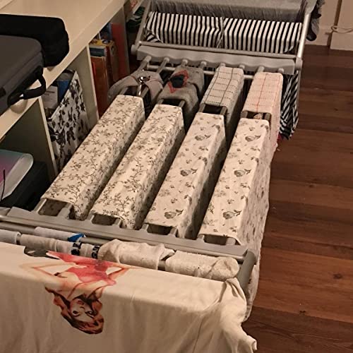 ESCOLL Generic X-Legs Clothes Airer Electric Heated Clothes Dryer with 20 Bars Winged Windproof Indoor Horse Rack Folding Laundry Drying for Easy Storage Towel Shirts Bed Sheets Dry