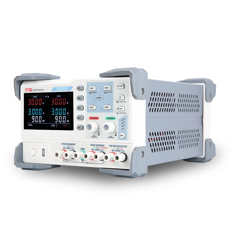 UNI-T UDP3303A Linear DC Power Supply 3 Channels Cost-Effective Program Control 30V 5A 10mV/1mA M1~M5 Settings Buzzer Key Lock