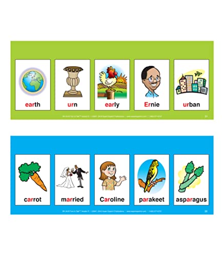 Super Duper Publications | Turn & Talk Vocalic R Flipbook| Prevocalic and Vocalic R in Words, Phrases, and Sentences | Speech Therapy - Articulation | Educational Learning Resource for Children