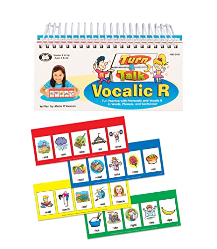 Super Duper Publications | Turn & Talk Vocalic R Flipbook| Prevocalic and Vocalic R in Words, Phrases, and Sentences | Speech Therapy - Articulation | Educational Learning Resource for Children