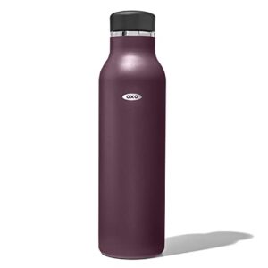 OXO 20oz Insulated Purple Garnet Water Bottle with Standard Lid