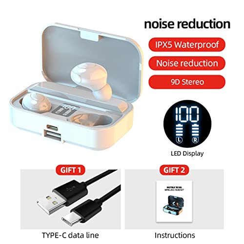 #uSNz0h Lb 9 Bluetooth 5 0 Earphones 1800Mah Charging Box Wireless Headphone Stereo Sports Earbuds Headsets with Microphone